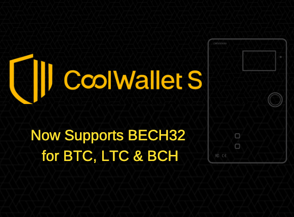 Coolwallet S Now Supports Bech32 Addresses For Btc Ltc And Bch - 